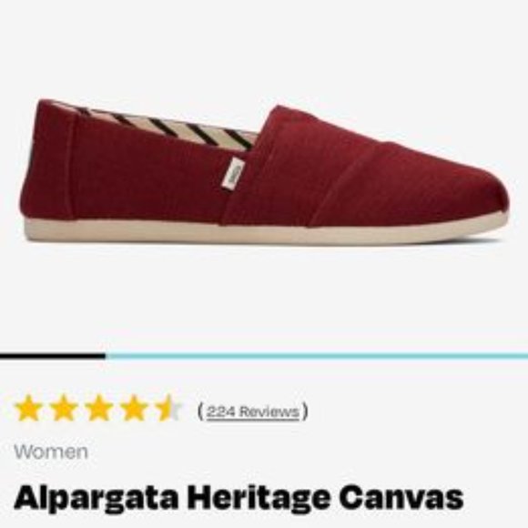 TOMS Alpargata Heritage Canvas Black Cherry 9 - Picture 3 of 3